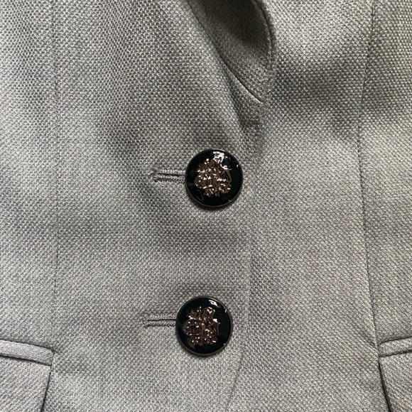 White House Black Market Blazer Women’s Size 6 Gray Fitted Lined Jacket Suit - Picture 2 of 12